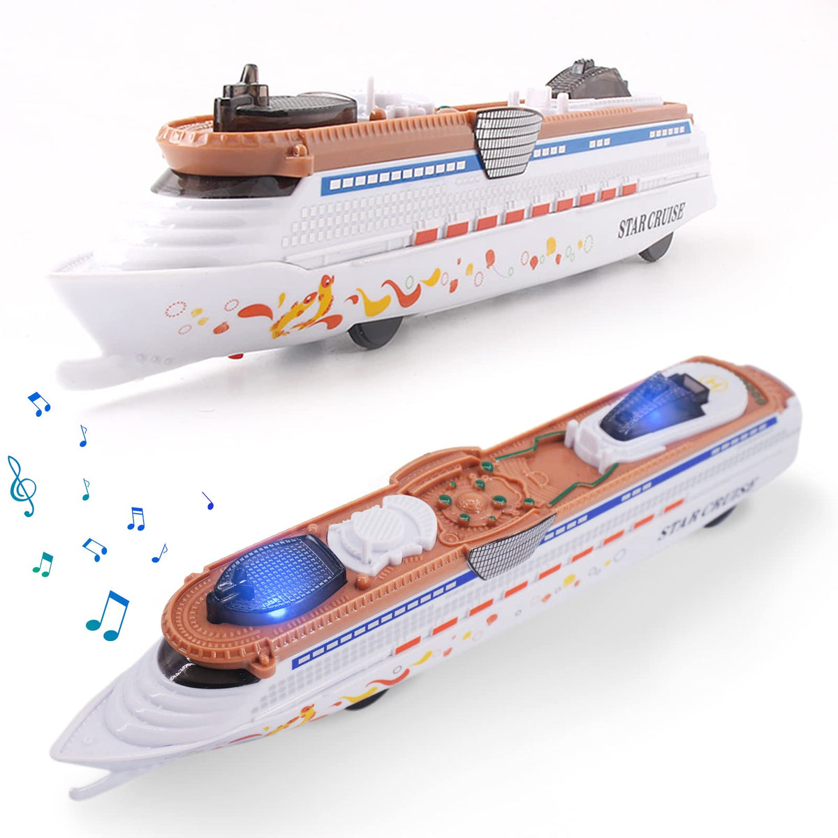 OTONOPI cruise ship model toy with light and sound for immersive night play.