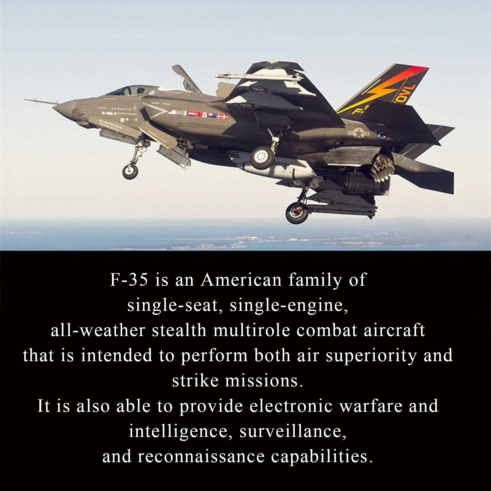 OTONOPI F-35 collector display piece complements aviation collections and office decor.