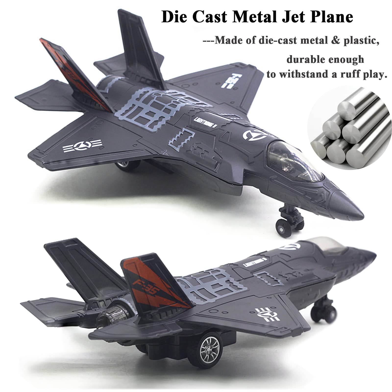 OTONOPI F-35 pull-back action demo shows easy, engaging play for kids.