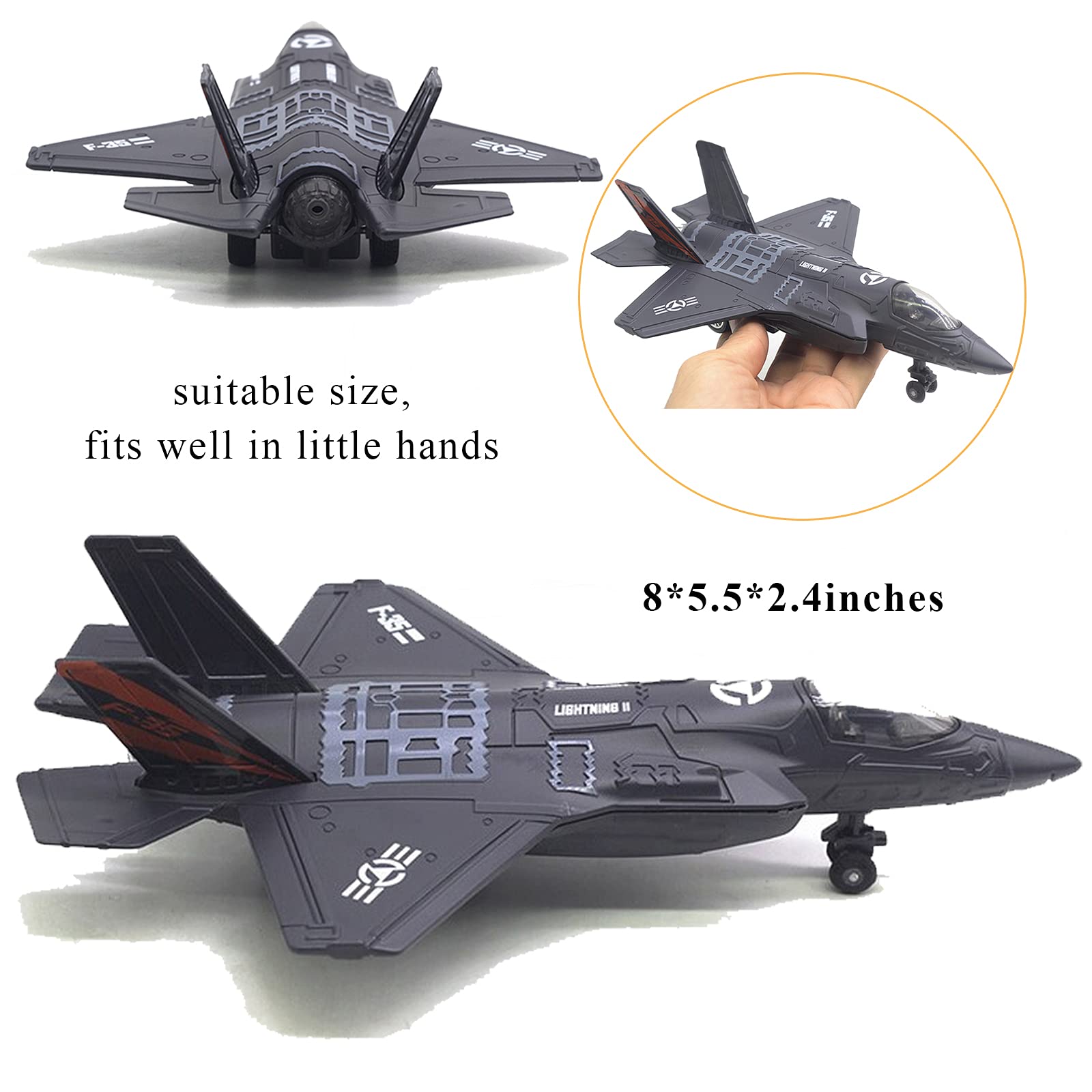 OTONOPI F-35 rotating engine 90deg enables pretend hover and learning moments.