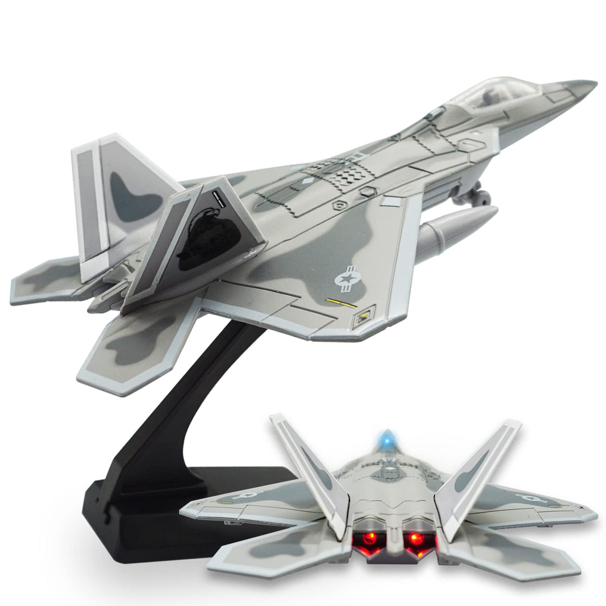 OTONOPI F-22 Raptor die-cast jet with lights and sounds for immersive play.
