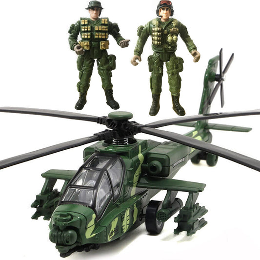 OTONOPI military helicopter diecast body with smooth finish for safe kids' play.