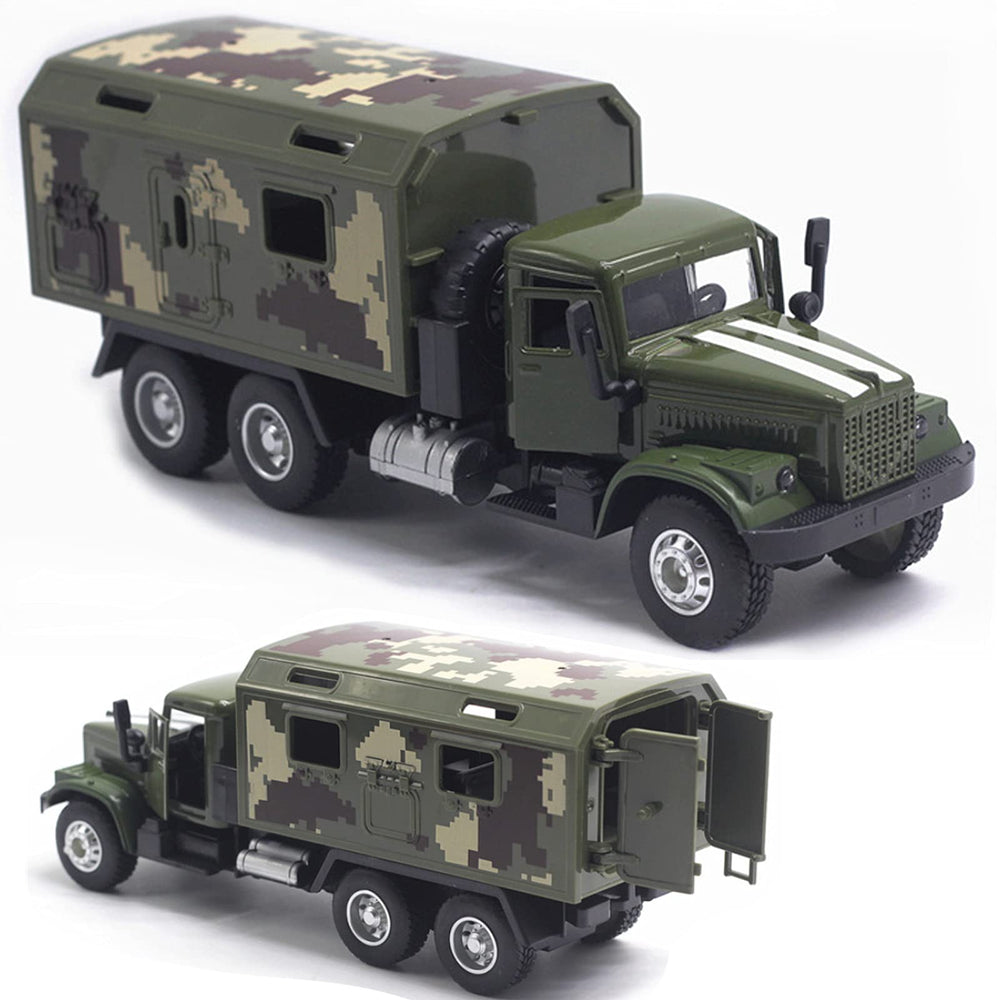 OTONOPI military truck front view shows durable diecast construction for endless play
