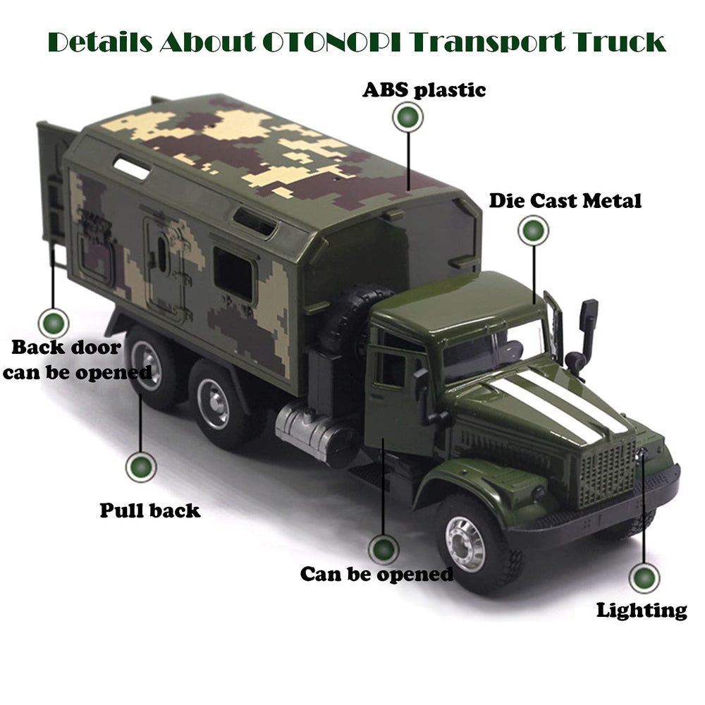 OTONOPI military truck rear open door demonstrates accessible cargo space for storytelling