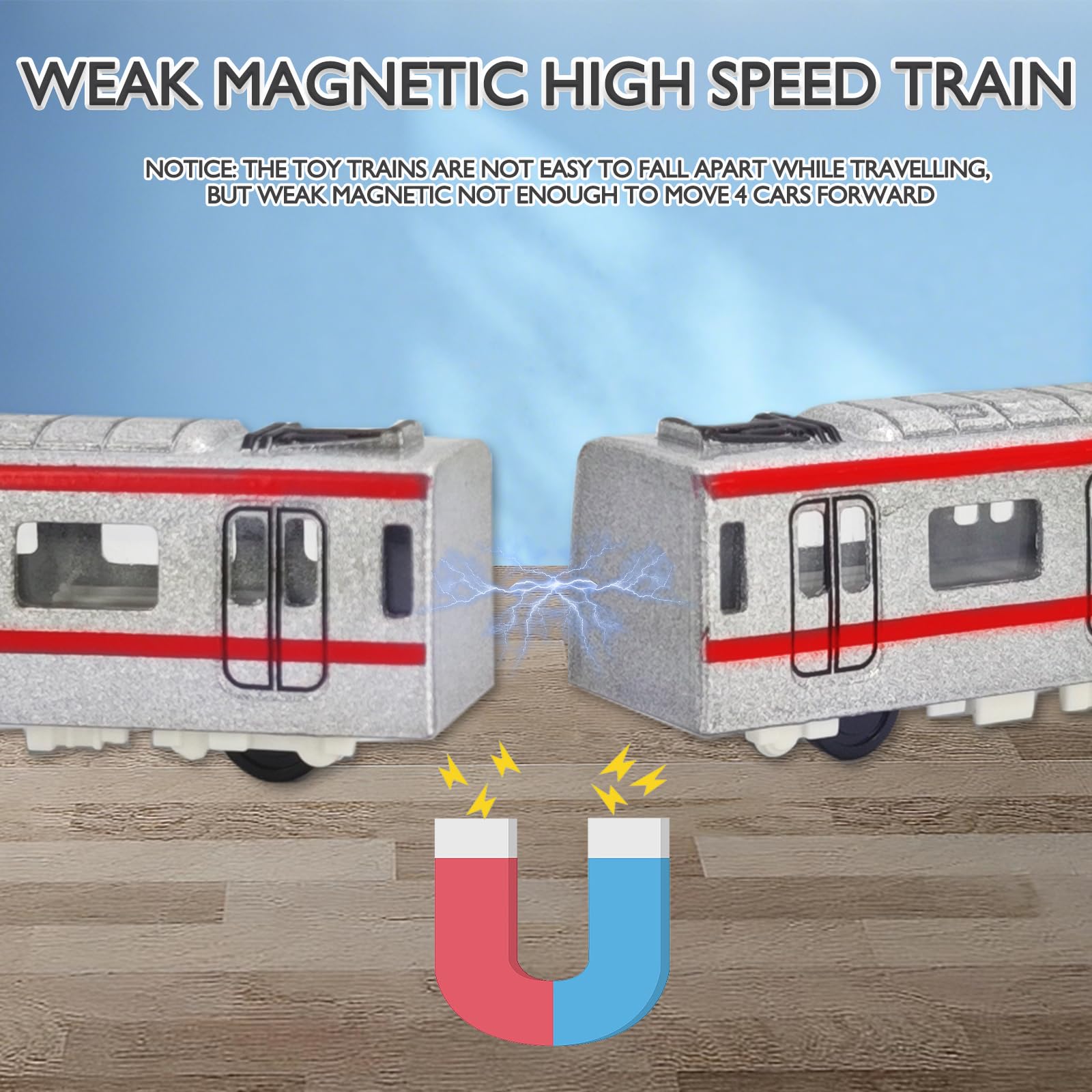 OTONOPI red and silver subway cars highlight durable burr-free design
