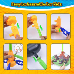 Easy assembly boosts fine motor skills during setup