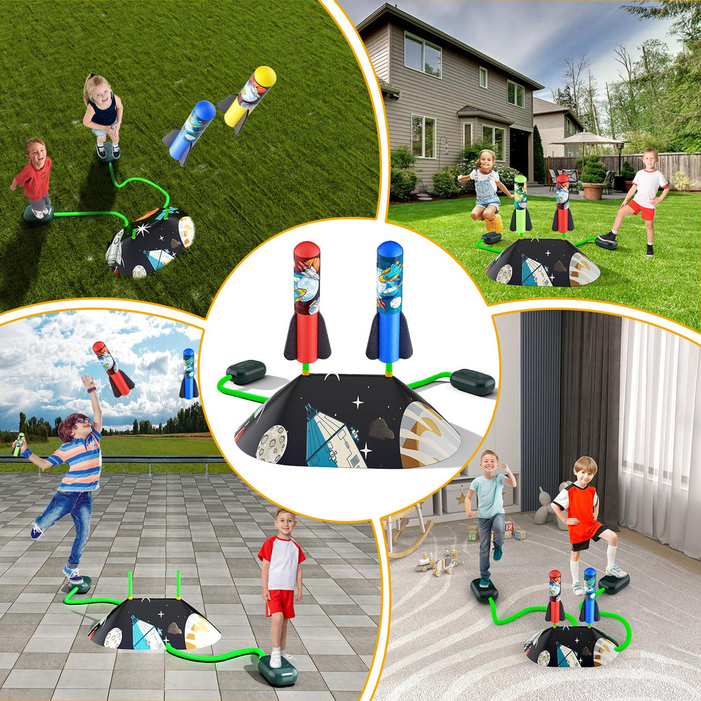 Otoseth kids playing outdoors, burning energy with jumping runs