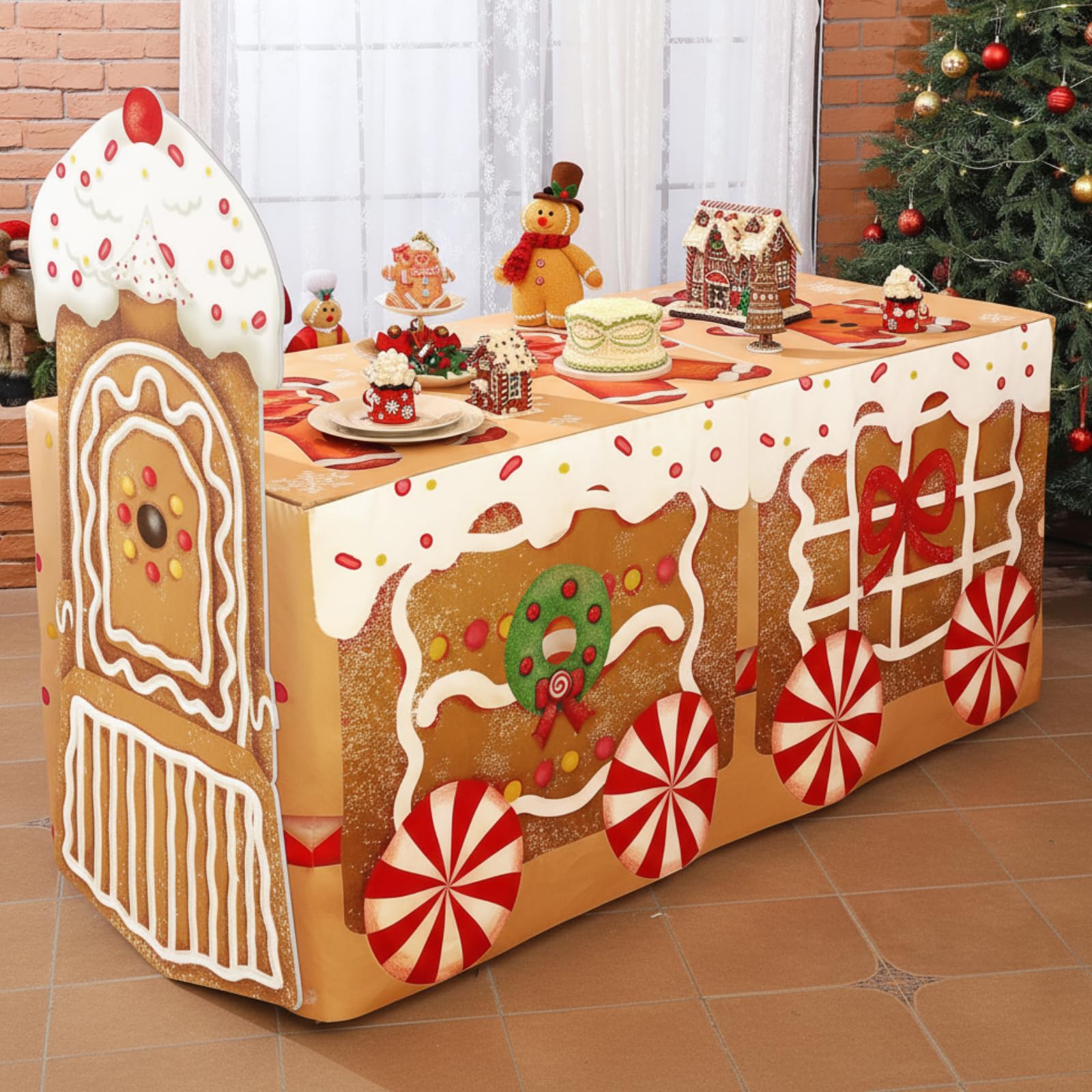 Oudain candy-design gingerbread-house close-up shows rich details