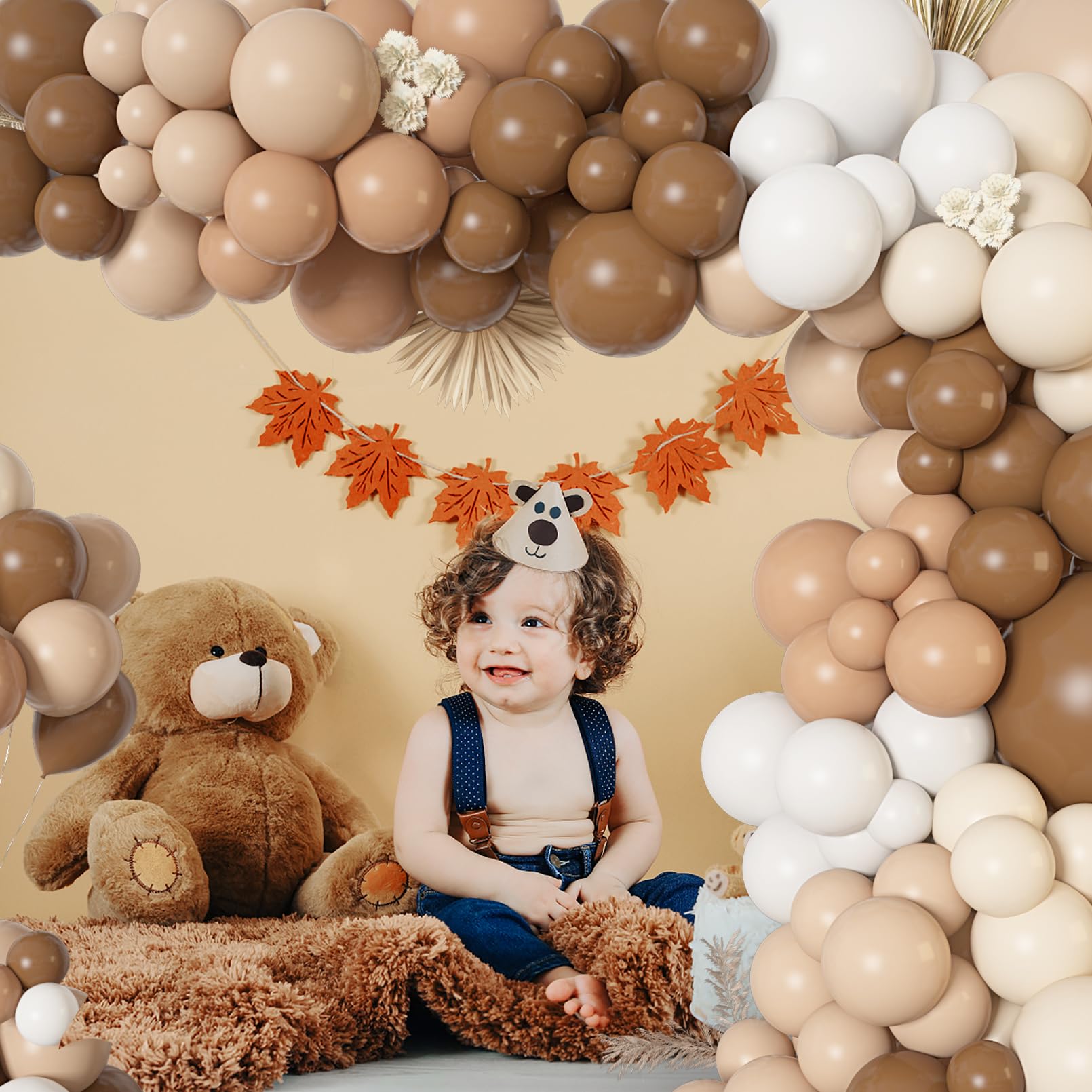 Ouddy Life 10in nude white coffee balloons for layered balloon displays.