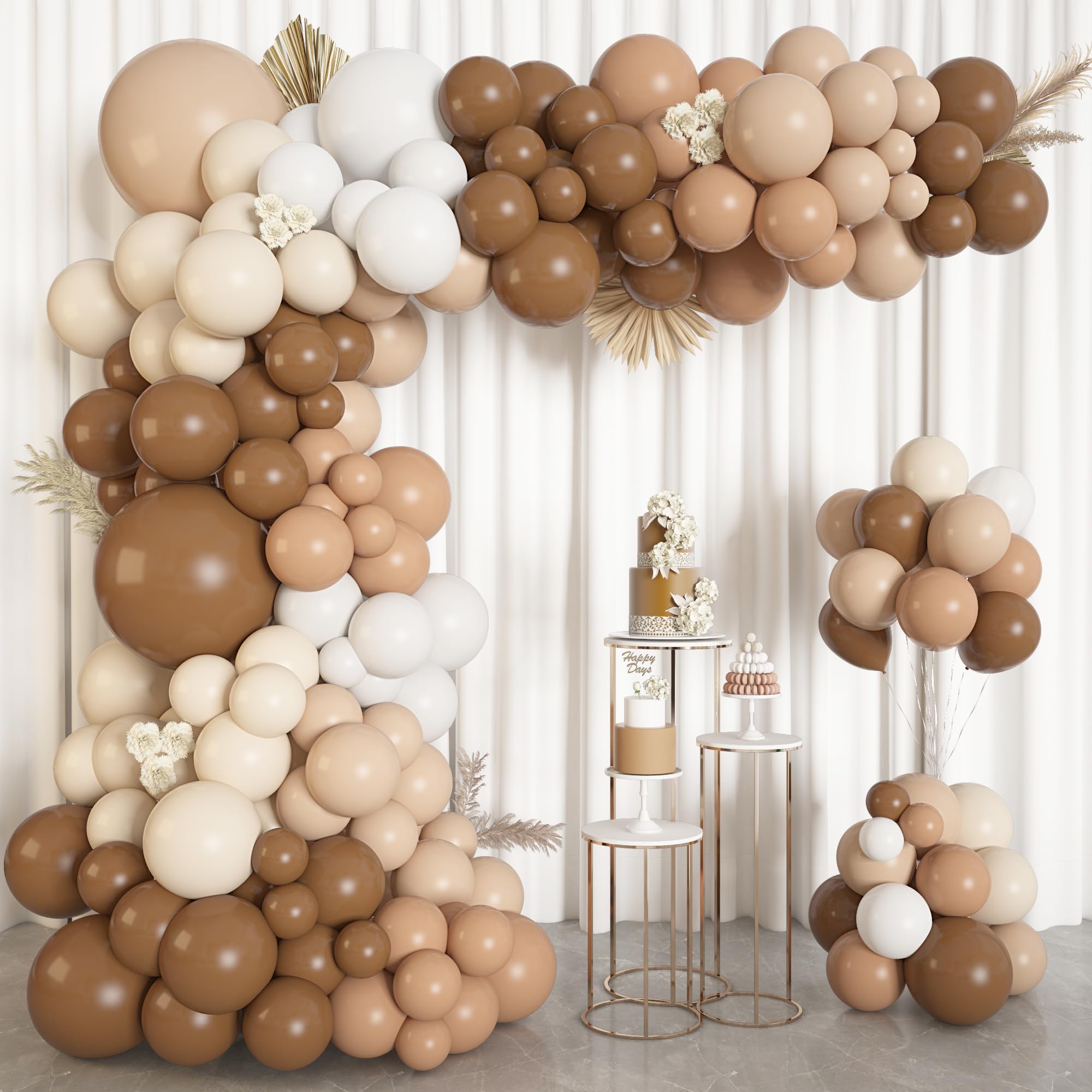 Ouddy Life 18in nude coffee brown balloon for chic neutral decor at events.