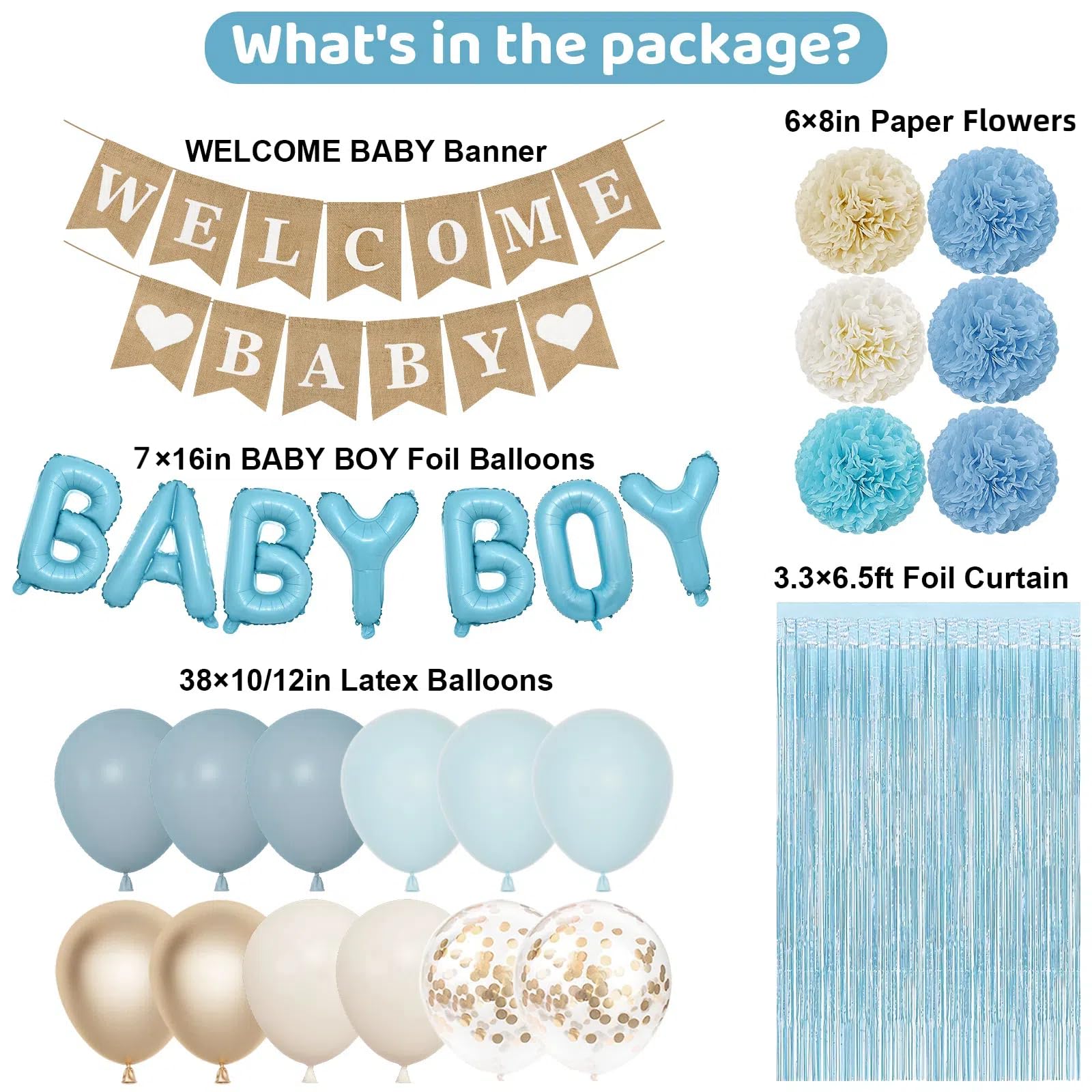 Ouddy Party blue fringe curtain creates a photo-worthy backdrop for celebrations.