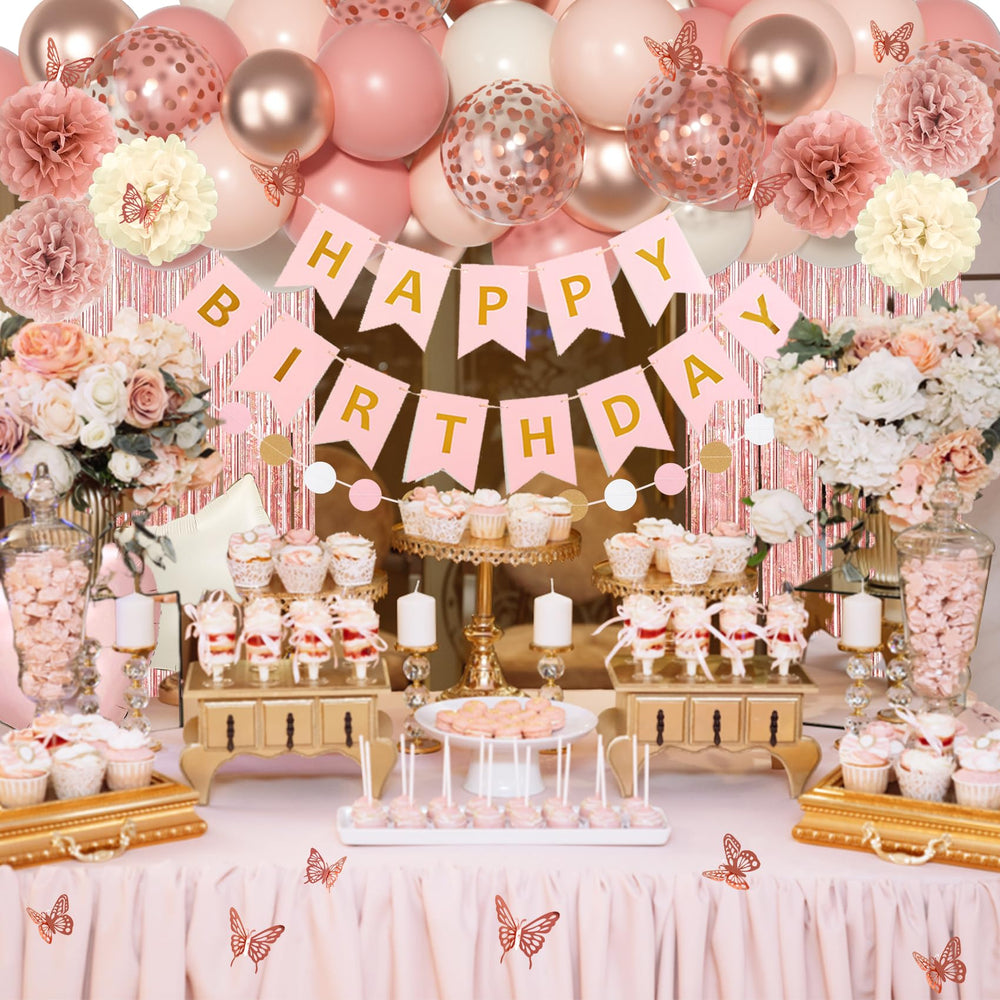 Ouddy Party circle banner with balloons for a coordinated backdrop