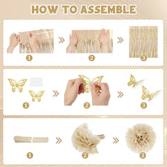 Ouddy Party fringe curtain frames entry or backdrop with shimmer