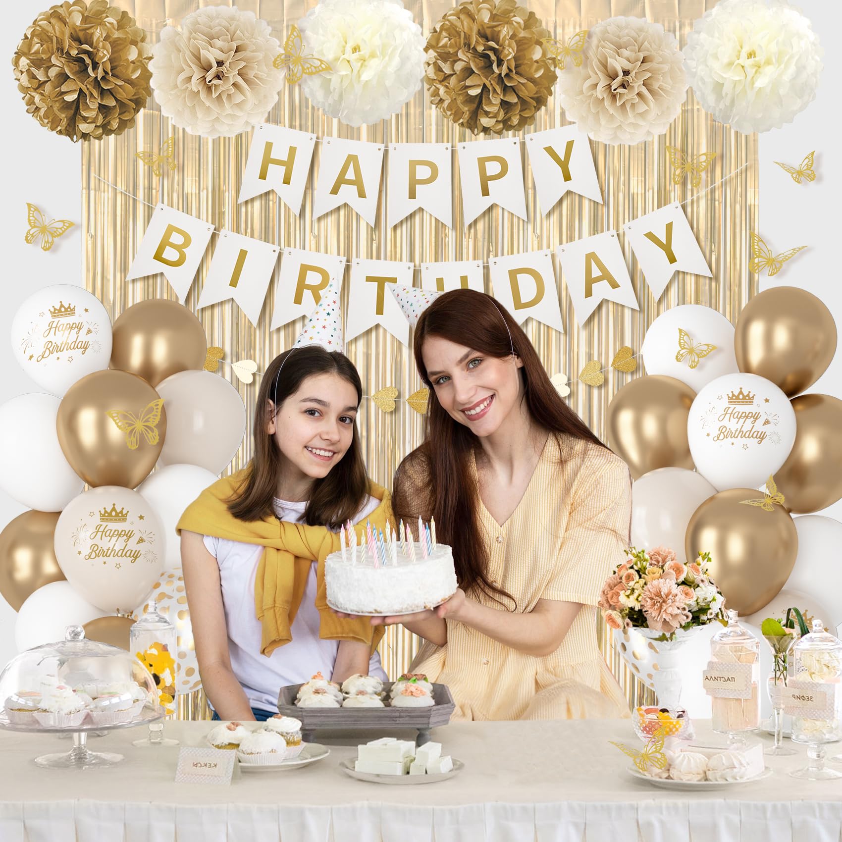 Ouddy Party happy birthday banner adds a classy celebratory touch