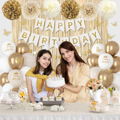 Ouddy Party happy birthday banner adds a classy celebratory touch