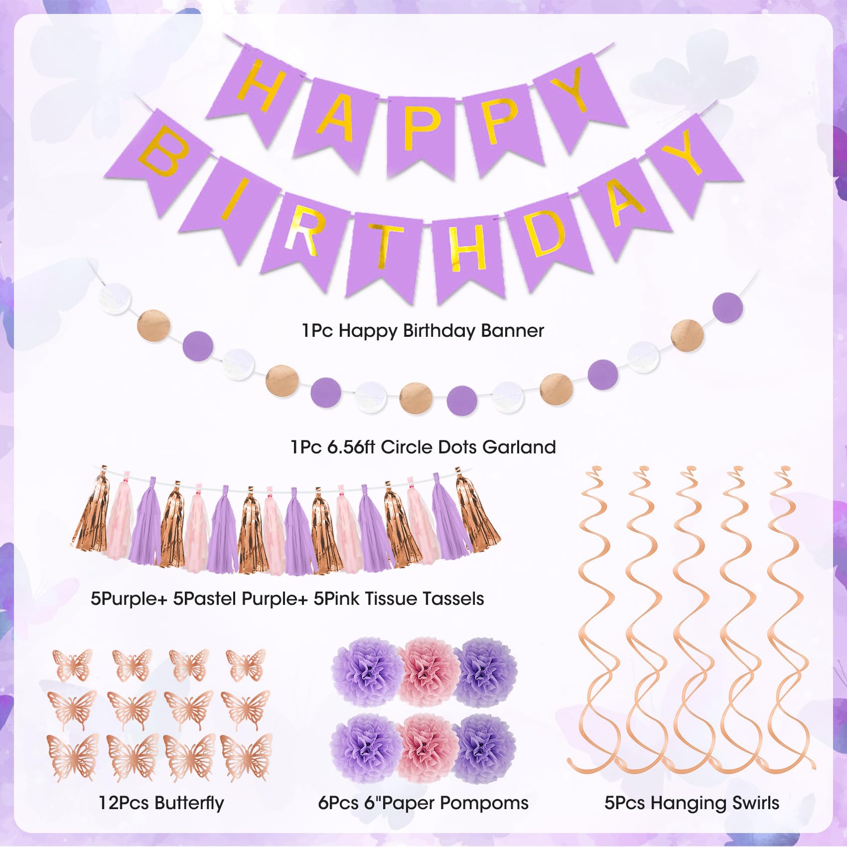 Ouddy Party lavender fringe curtain creates dramatic entry and backdrop