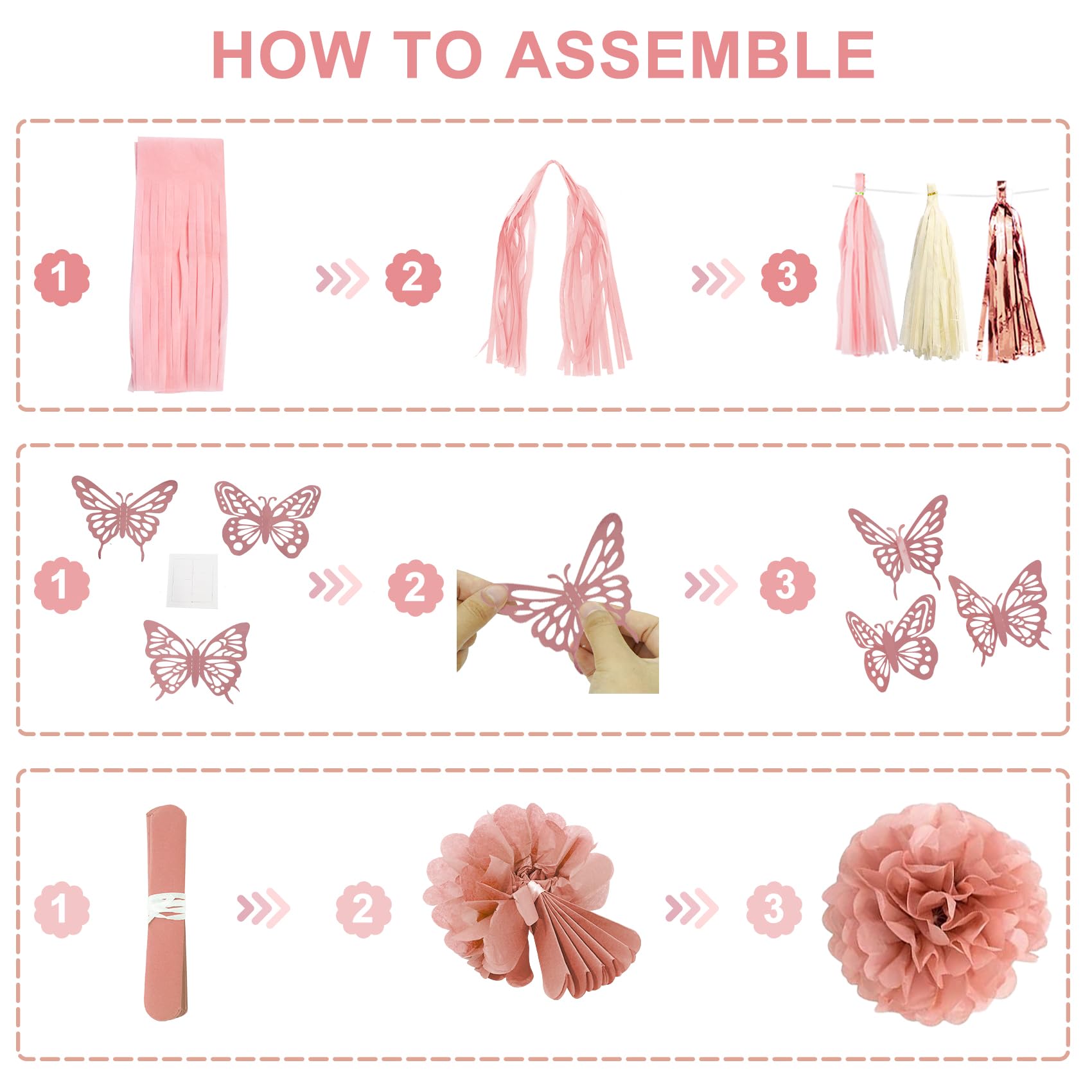 Ouddy Party pink pompoms for playful, textured accents
