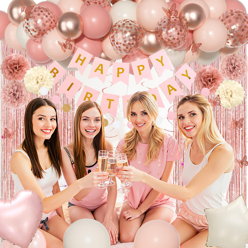 Ouddy Party tissue tassels in pink elevate dessert tables