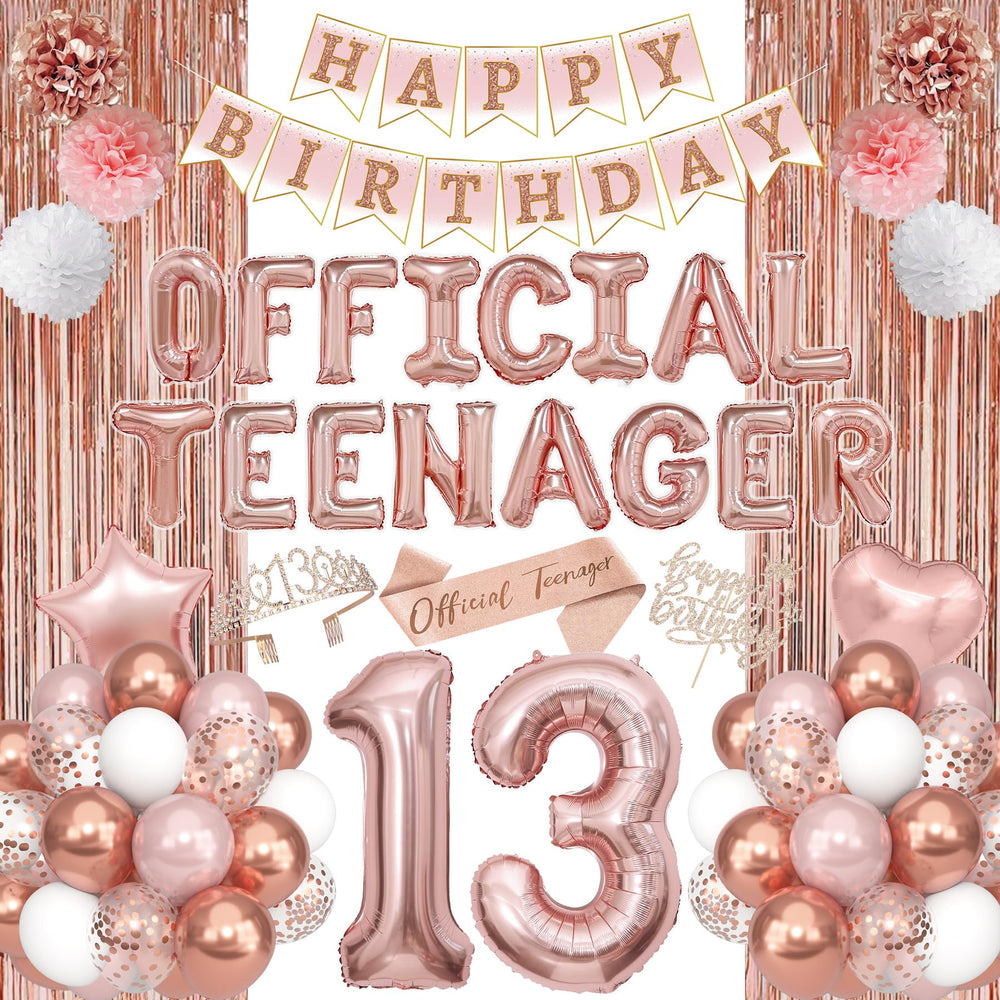 Ouddy Party rose gold 13th birthday crown adds regal flair to the celebration