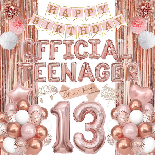 Ouddy Party rose gold 13th birthday crown adds regal flair to the celebration