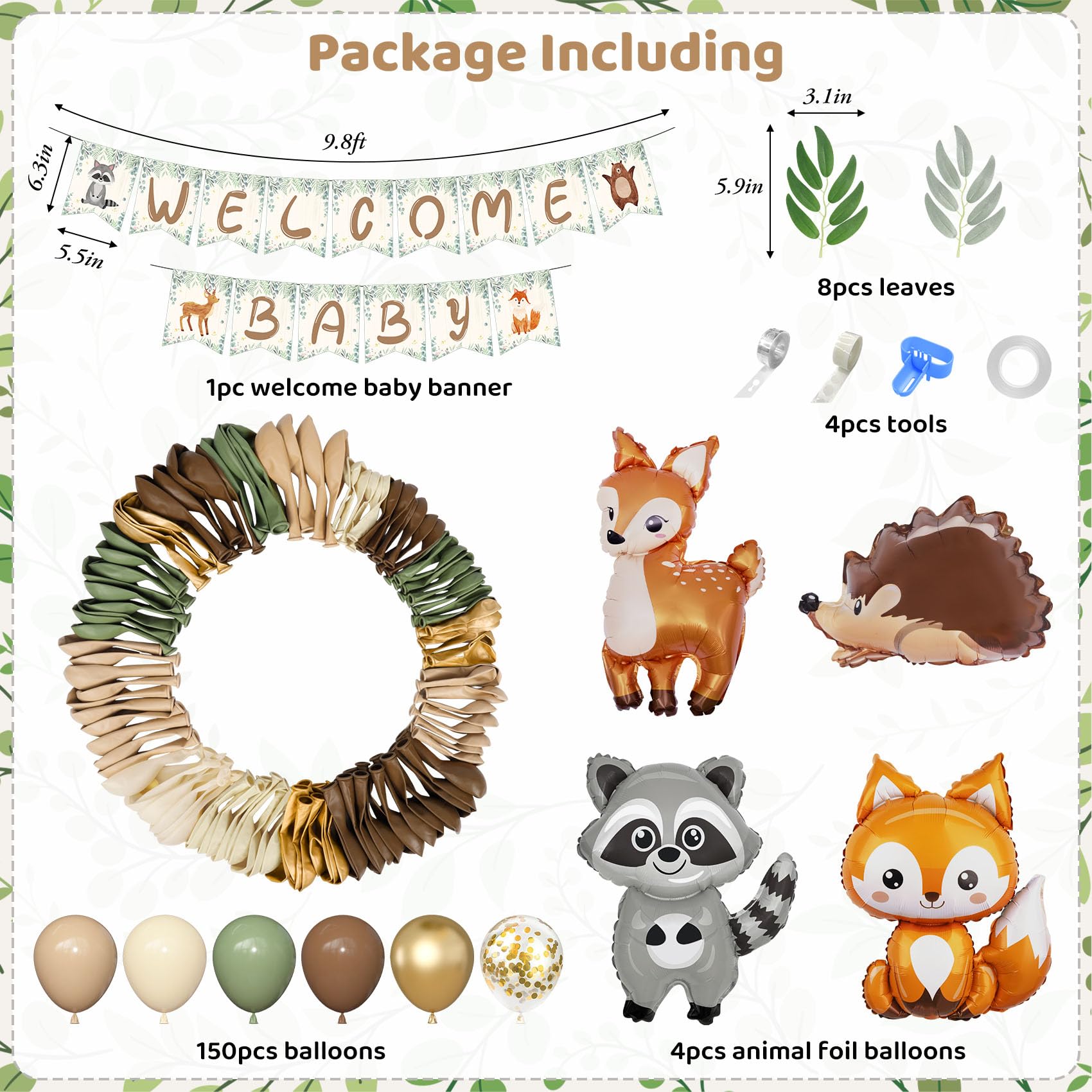 Ouddy Party welcome baby banner greets guests with a warm, elegant message.
