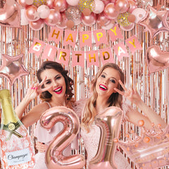 Ouddy Life rose gold confetti balloons add festive shimmer to celebrations