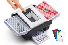 OUFUYU automatic card shuffler front view for 1-2 decks