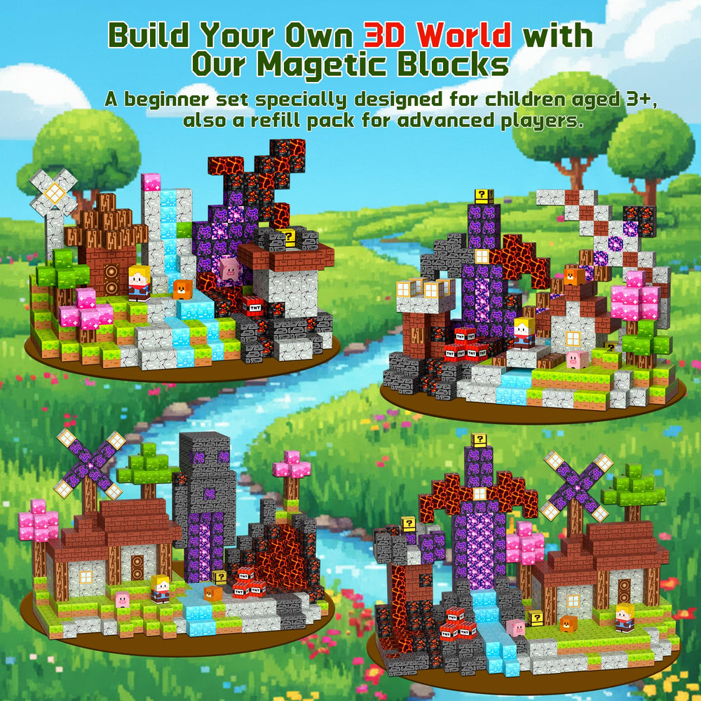 OUGUI pixel-art style blocks enable detailed models