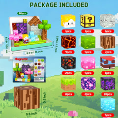 OUGUI magnetic building cubes with iron box for safe storage