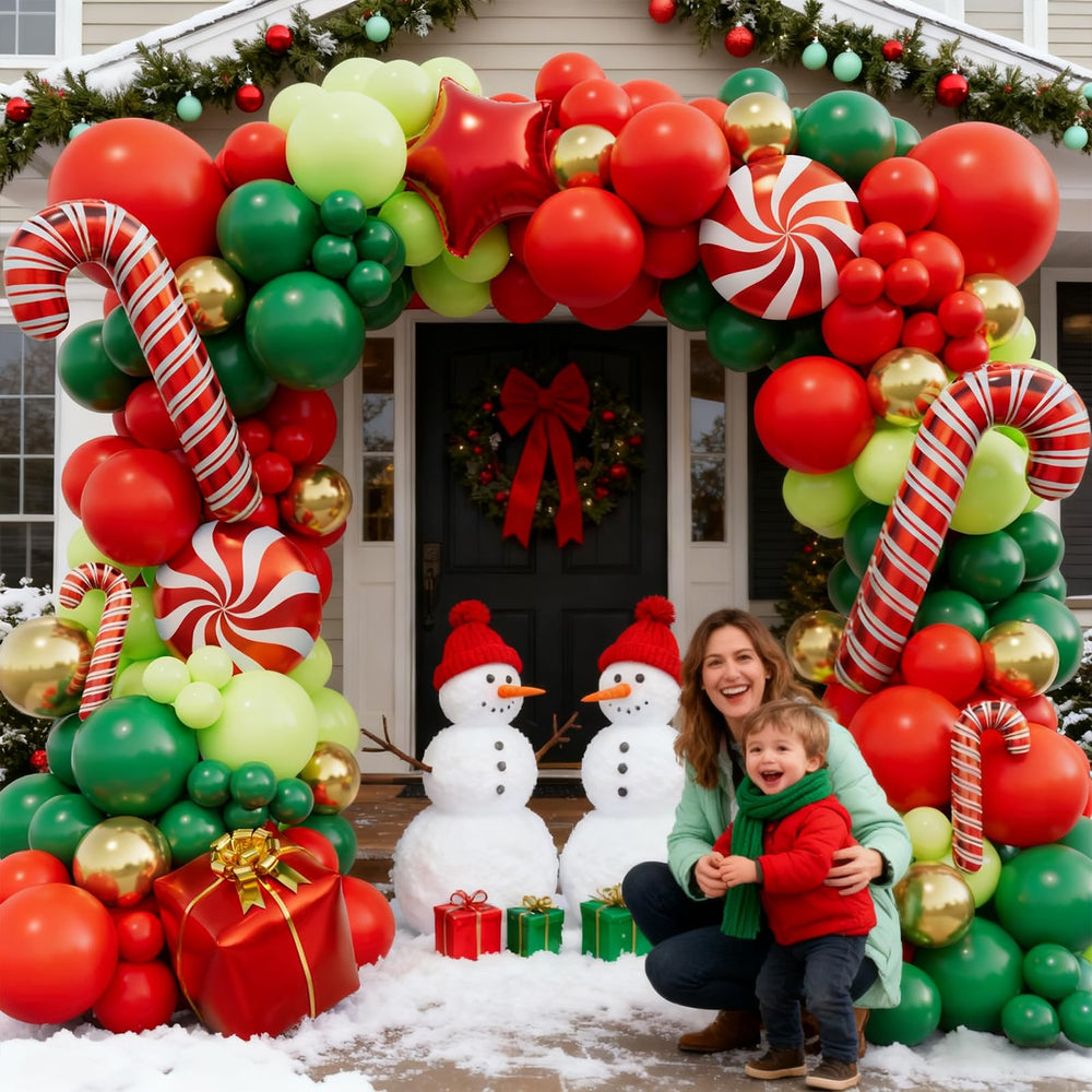 OuhuangDC gift box balloons create a playful centerpiece for holiday celebrations.