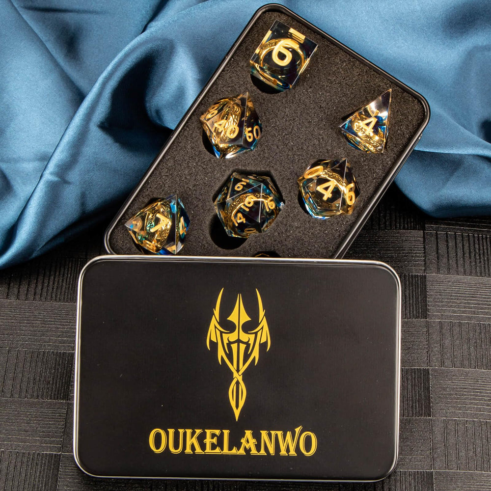 OUKELANWO balanced D12 and D10 showing even weight distribution for fair rolls