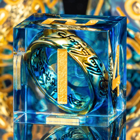 OUKELANWO Magic Lord Rings DND dice set in presentation box for gifting