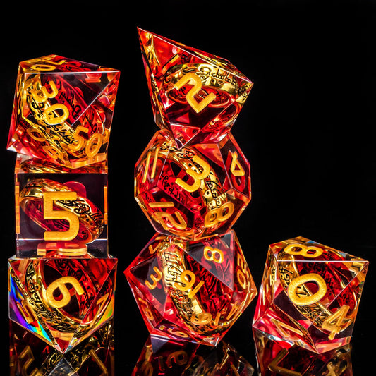 OUKELANWO ring-dice collection shows ring-themed dice with polished edges for smooth rolls.