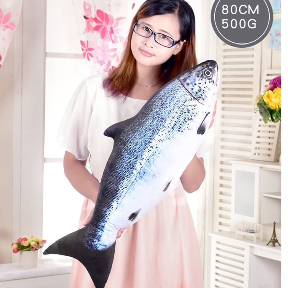 OUKEYI fish-shaped decorative cushion offers easy-clean fibers for quick refresh.