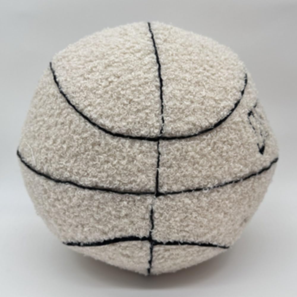 OUKEYI soft plush basketball pillow offers a comfy headrest during movie night.