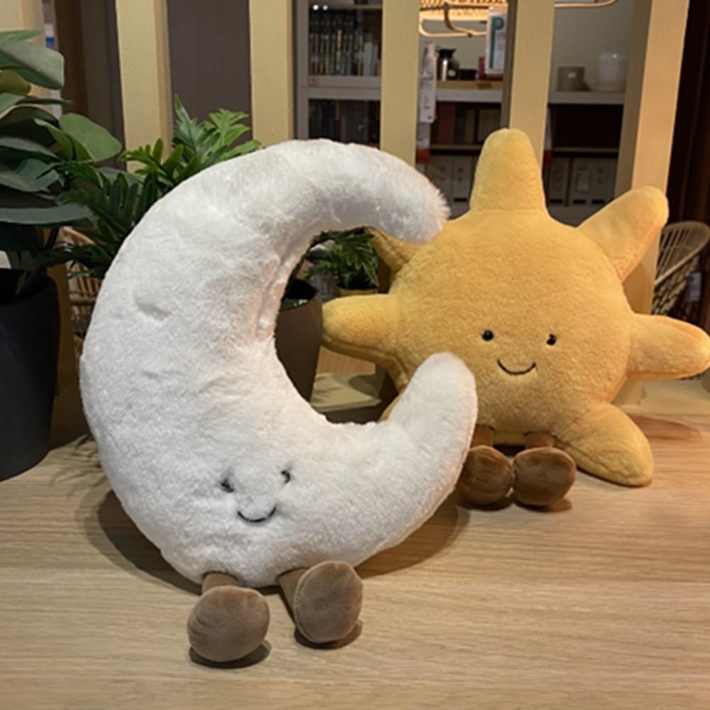 OUKEYI Sun Moon plush 12in size fits bedsides and sofas.