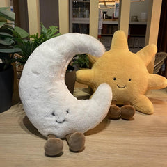 OUKEYI Sun Moon plush 12in size fits bedsides and sofas.