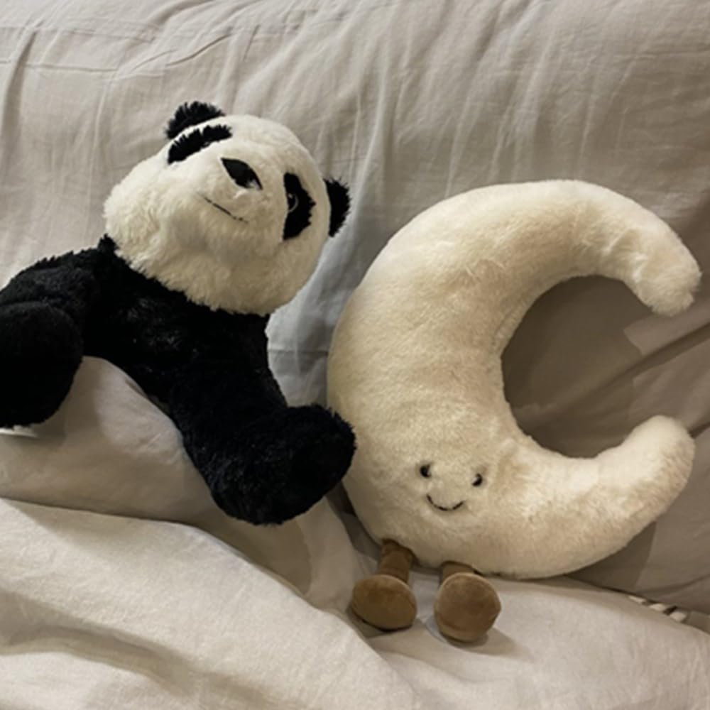OUKEYI Sun Moon plush features cute 3D eyes for cheerful rooms.