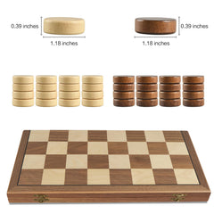 OUMODA wooden 8x8 board in premium walnut finish.