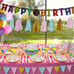 OuMuaMua neon plastic maracas are durable decorations that sway with playful party rhythms.