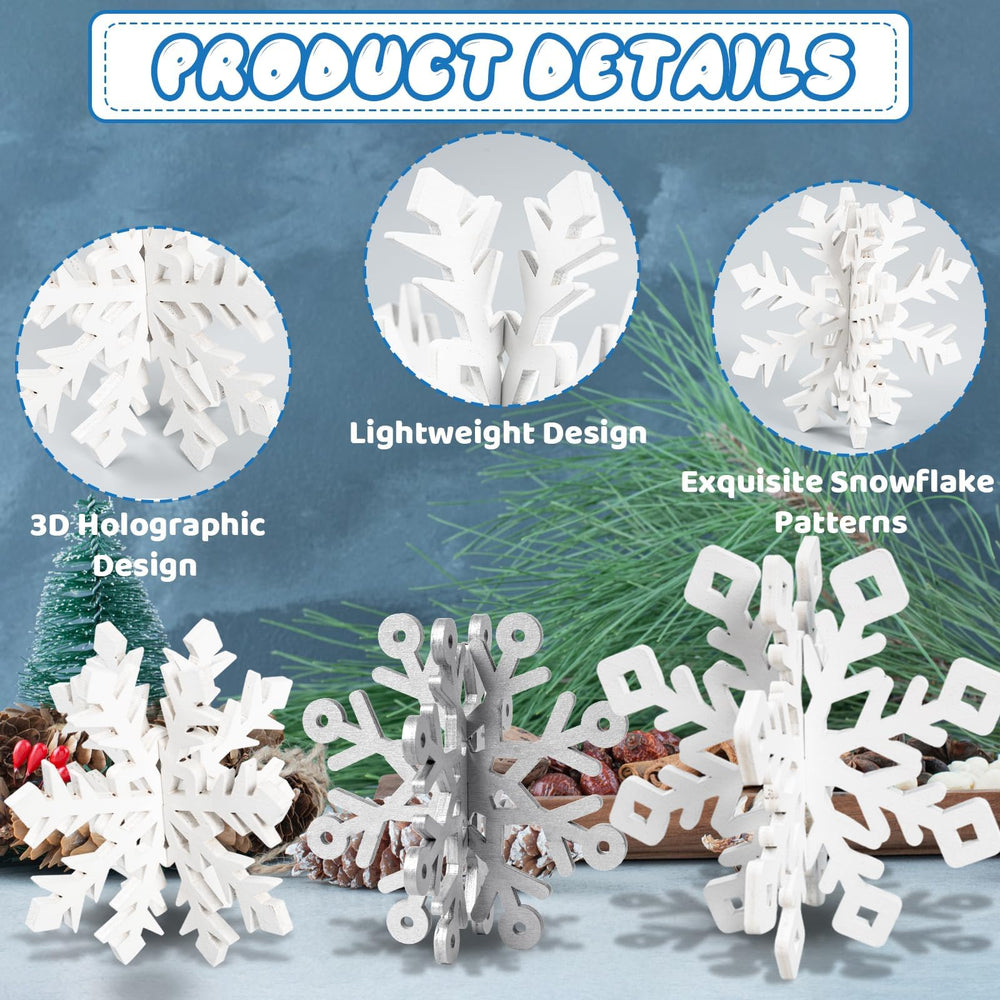 OuMuaMua winter table decor snowflake collection adds seasonal charm to gatherings