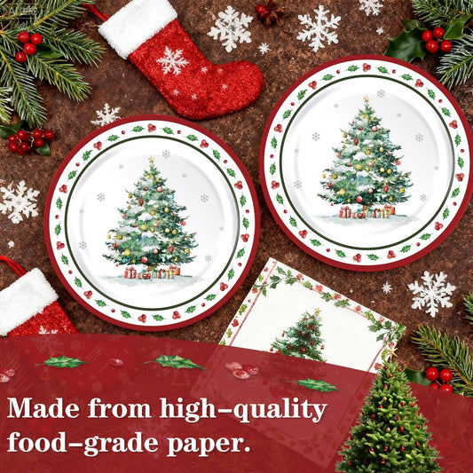 OuMuaMua Christmas tree dessert plates add color to desserts at gatherings.