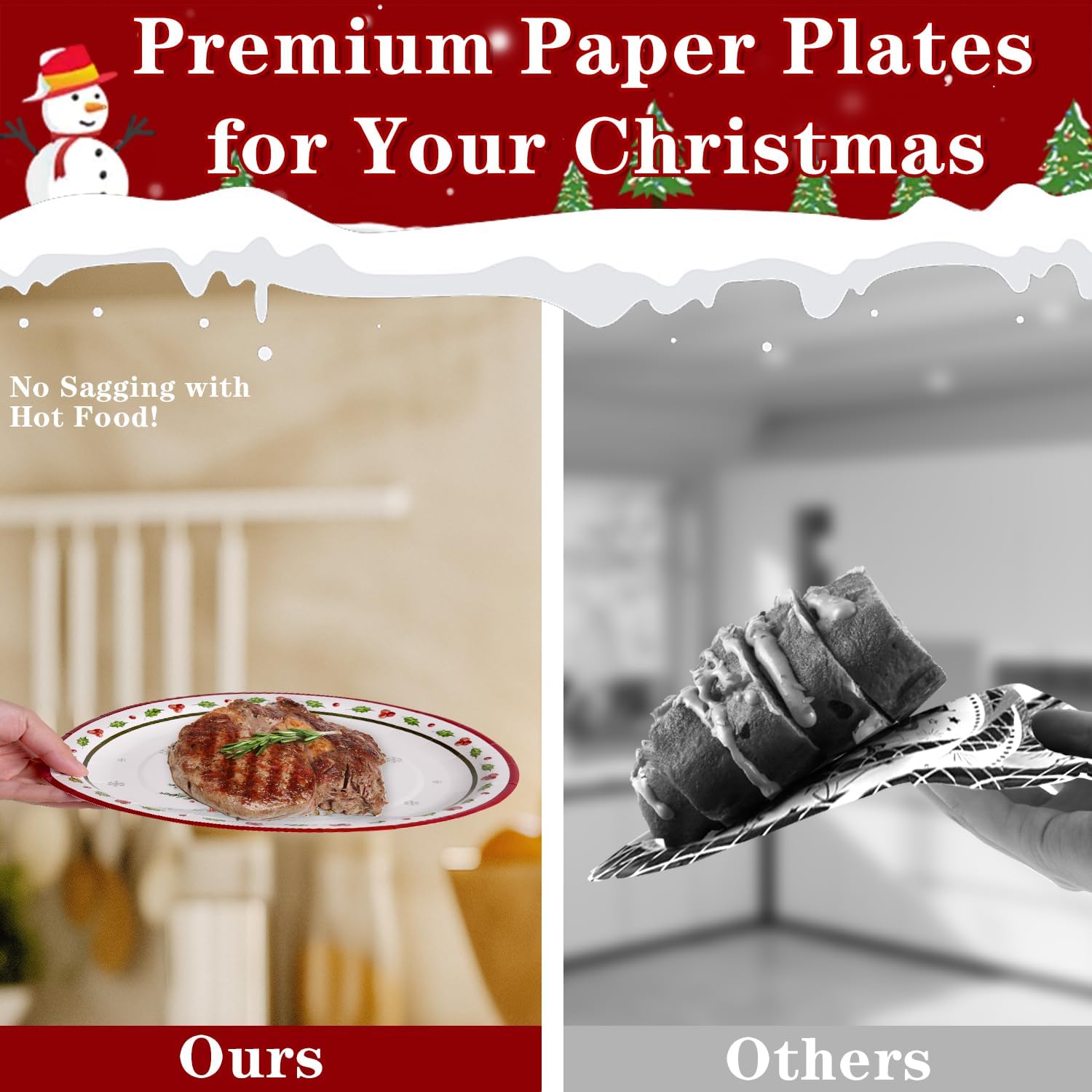 OuMuaMua heavyweight 300gsm paper ensures sturdy plates for serving.
