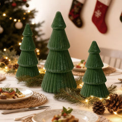 OuMuaMua modern cone trees shine in daylight and at night for versatile display.