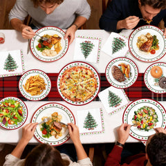 OuMuaMua disposable dinnerware simplifies cleanup after gatherings.