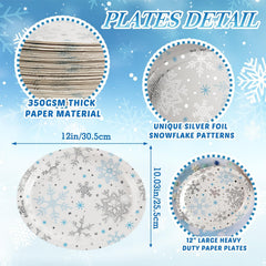 OuMuaMua silver-foil snowflake detail enhances table decor for photos.