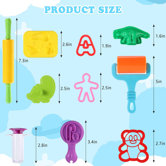 Oun Nana dinosaur molds dough tools spark imaginative play and tactile exploration.