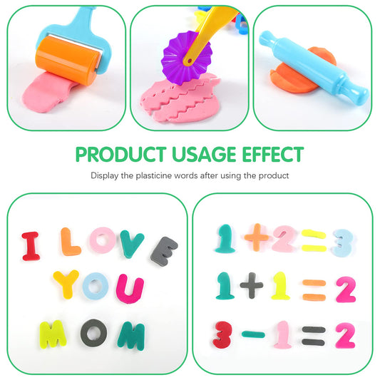Oun Nana dough tools number cutters enable counting practice with fun shapes.