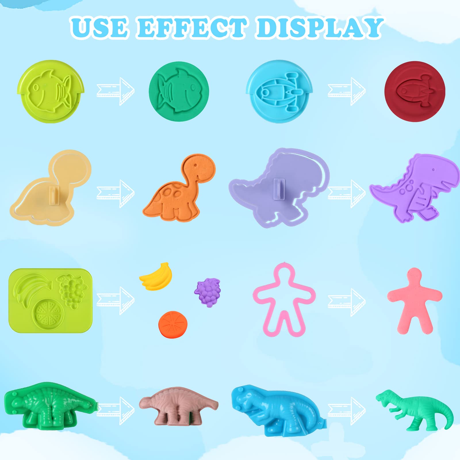 Oun Nana letter cutters dough tools encourage early literacy through playful shapes.
