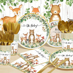 OUNIY Woodland 7-inch plates provide additional serving options for kids